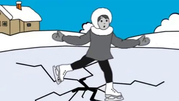 Рисование на тему тонкий лед