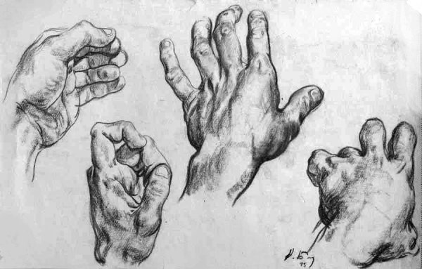 Академический рисунок руки