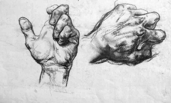 Наброски рук академические