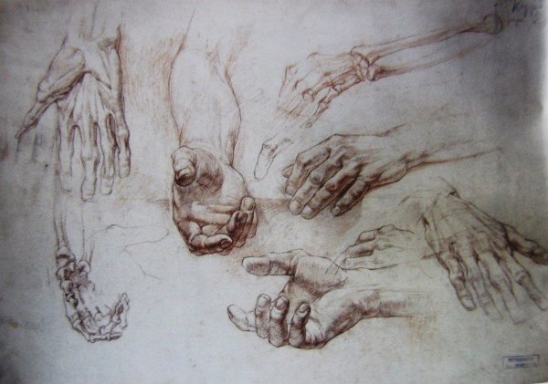 Академический рисунок кисти рук в Академии художеств