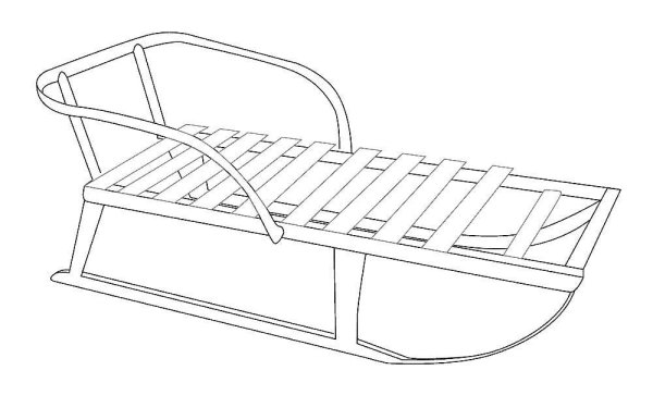 Сани раскраска для детей