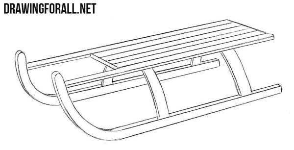 Сани раскраска