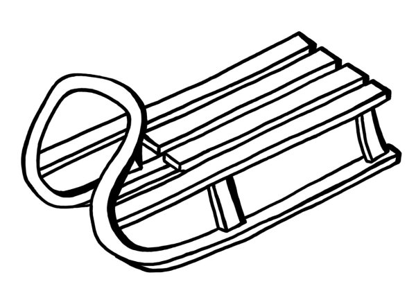 Санки рисунок