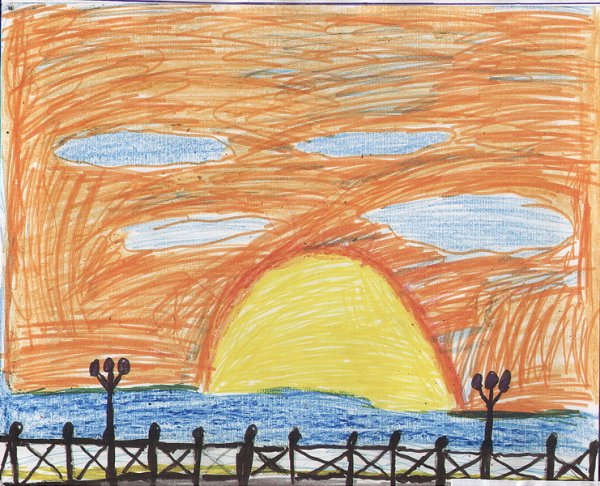 Набережная рисунок детский