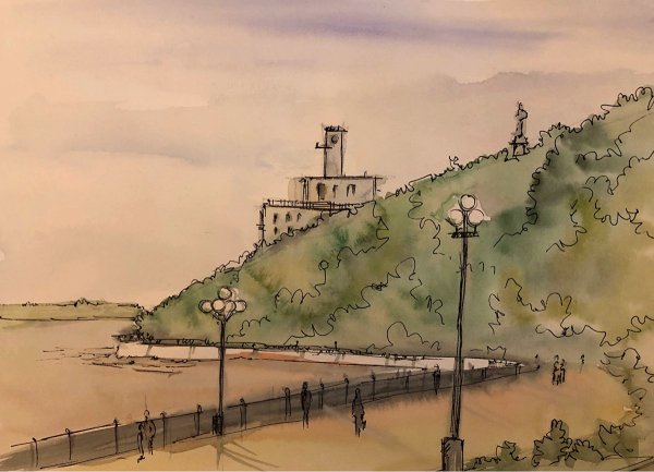 Хабаровск карандашом