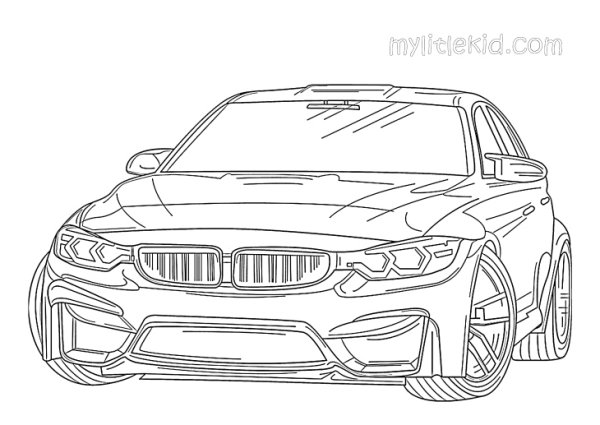 BMW m5 f90 Competition раскраска