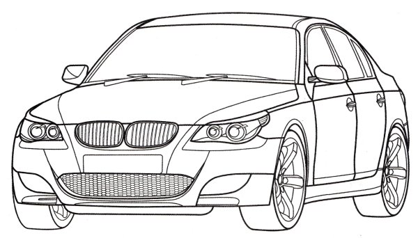 Раскраска BMW m5 f90