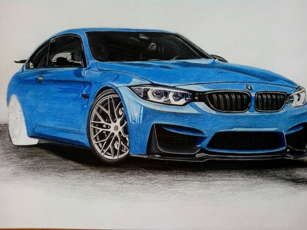 BMW m5 рисоваться