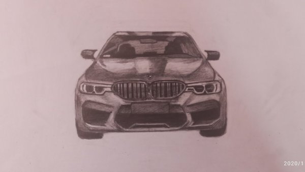 BMW m5 f90 карандашом