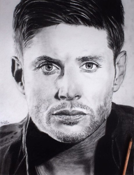 Дин Винчестер портрет карандашом