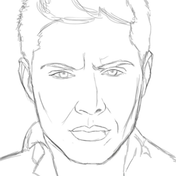 Дженсен Эклз рисунок карандашом