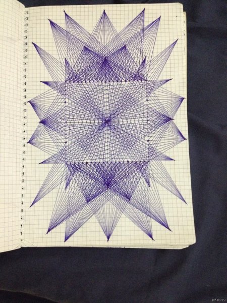 Узоры ручкой в тетради