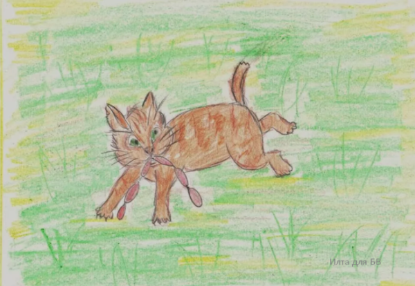 Детские рисунки котов