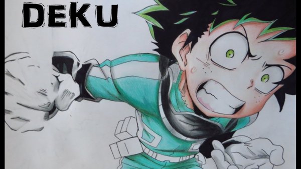 Рисунок моя геройская Академия Мидо