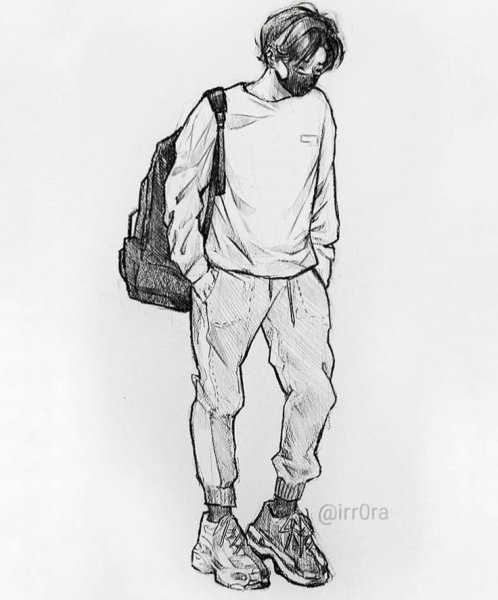 Скетчи БТС В полный рост