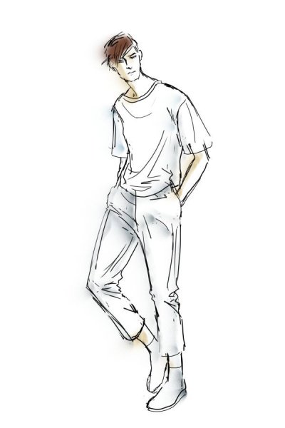Нарисовать парня в полный рост