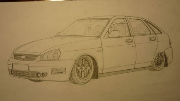 Лада Приора ручкой спереди