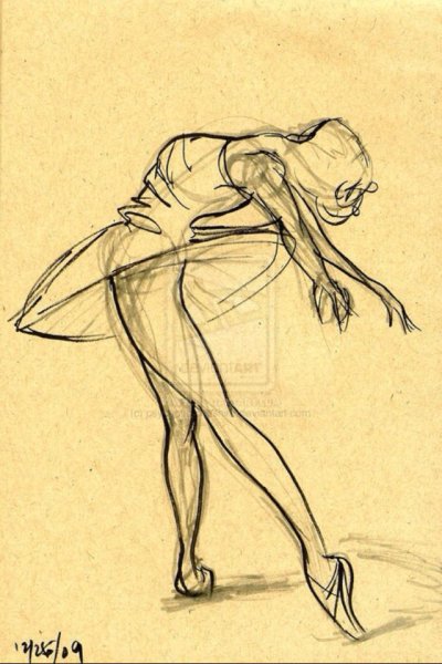 Наброски фигуры в движении