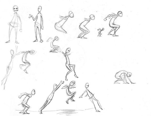 Рисование человечков в движении