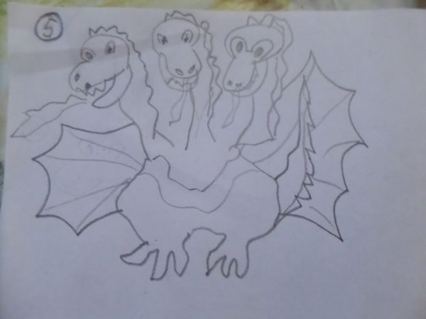 Рисование змея Горыныча поэтапно