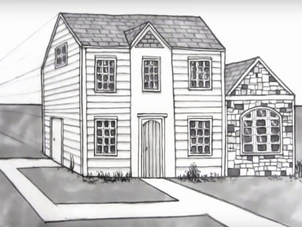 Рисовать дома карандашом