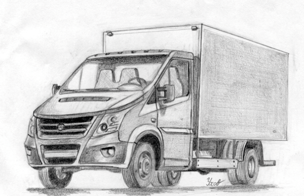 Газель Некст рисунок сбоку