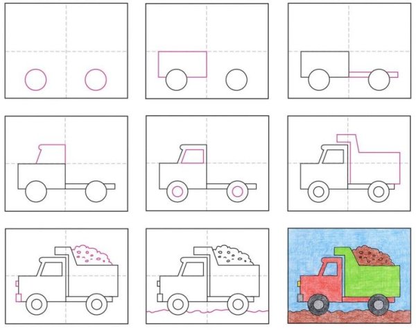 Рисование грузовик старшая группа