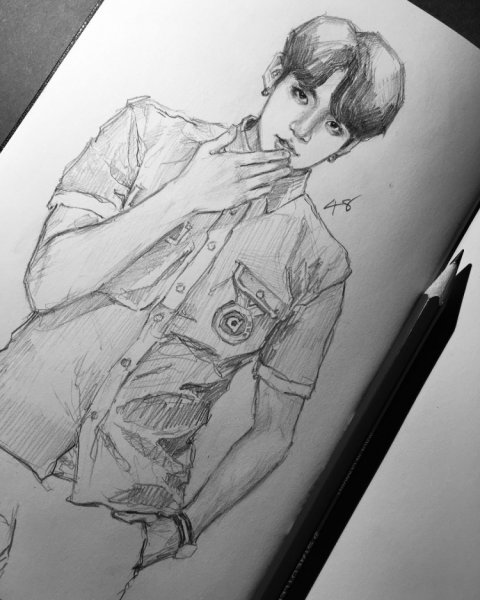 Чонгук для срисовки