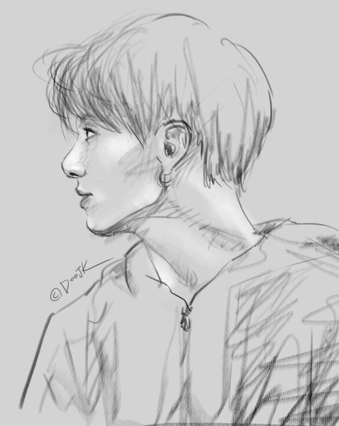 БТС скетчи Чонгук