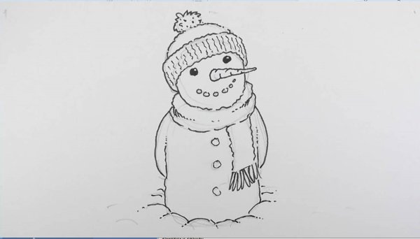 Снеговик раскраска