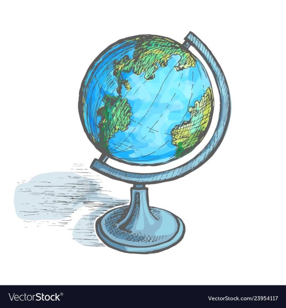 Глобус рисунок