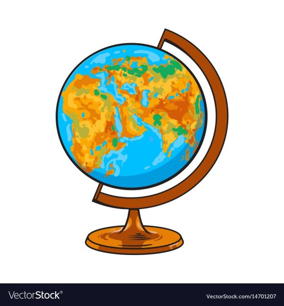 Глобус нарисованный на белом фоне