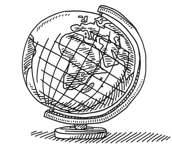 Школьный Глобус рисунок