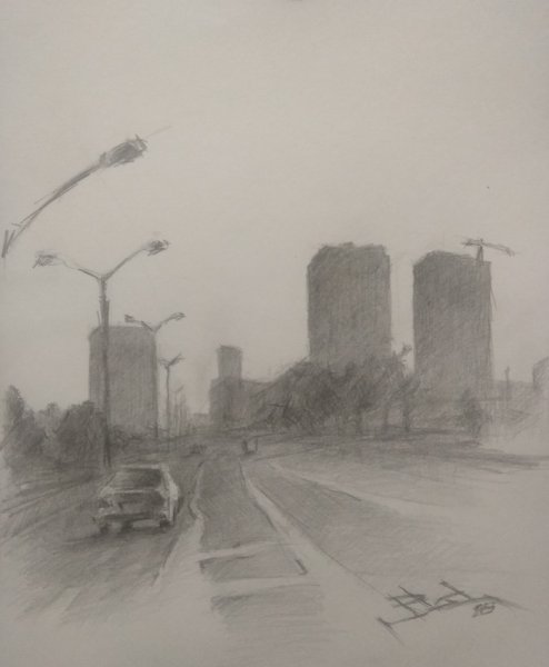 Припять рисунок карандашом