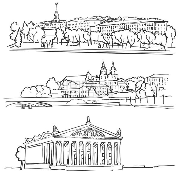 Достопримечательности Минска вектор