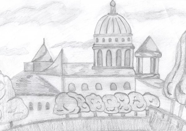 Исторический пейзаж легко