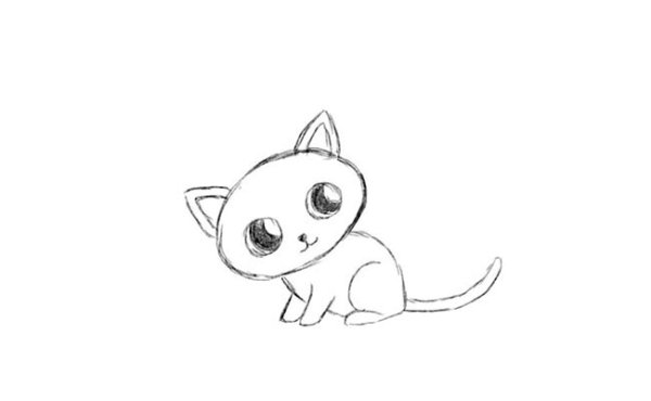 Новогодний кот мультяшный