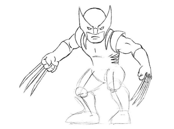 Нарисовать Росомаху карандашом