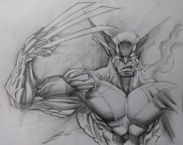 Марвел рисовать Росомаха