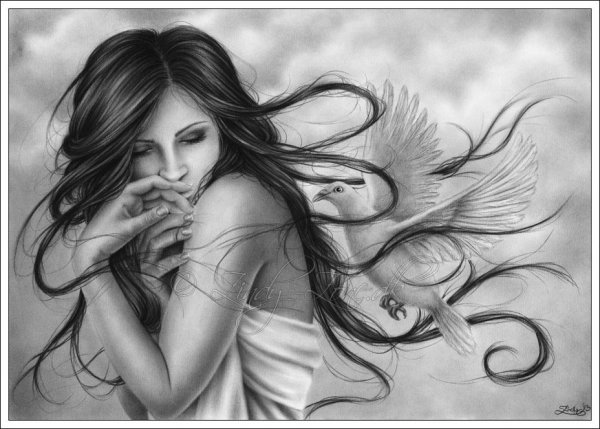 Красивая женщина рисунок