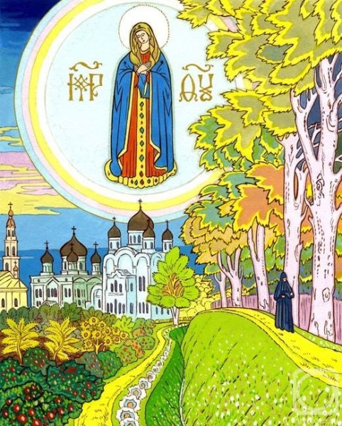 Серафим Саровский икона прорись