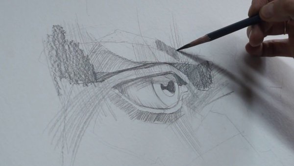 Рисование чернографитными карандашами