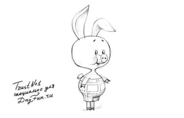 Пятачок из Винни пуха рисунок