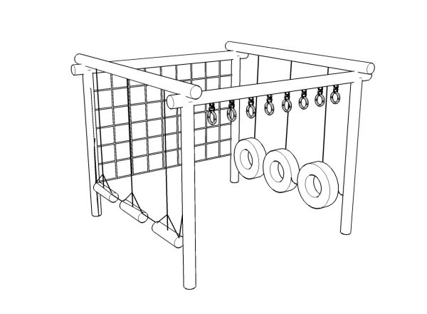 Раскраска спортивная площадка для детей