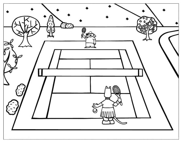 Спортивная площадка раскраска