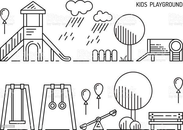 Макет детской площадки рисунок