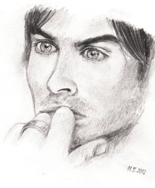 Деймон Сальваторе рисунок