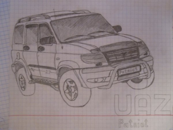Контур УАЗ Патриот спереди