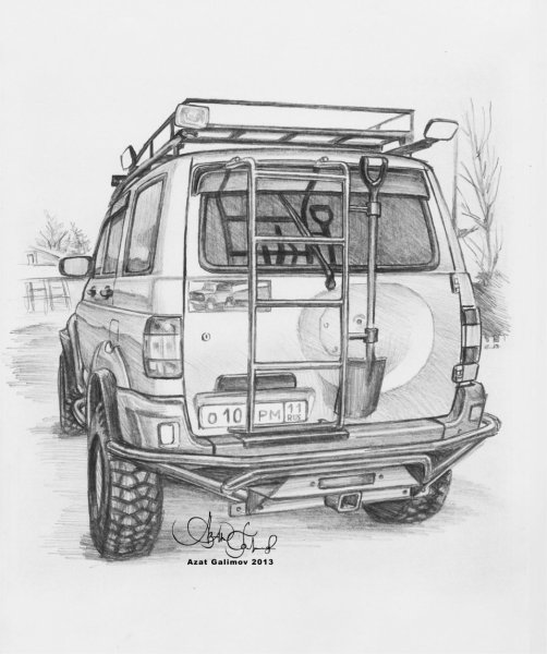 УАЗ Патриот спереди рисунок