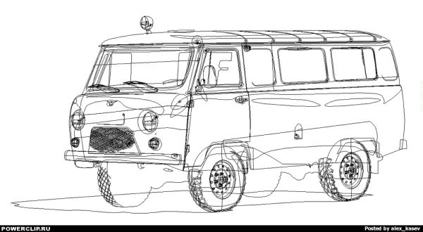Как нарисовать УАЗ Патриот сбоку